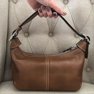 Classic Coach leather hobo bag